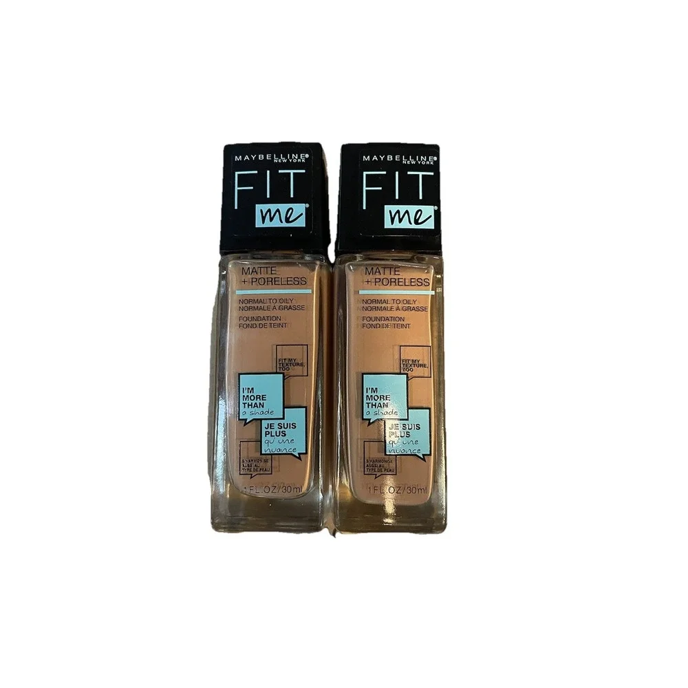 2PACK Maybelline Fit Me Foundation Matte + Poreless Shade‎ 320 Natural Tan 1oz